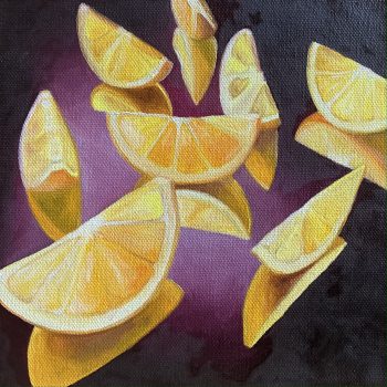 "Orange Wedges", 2x 20/20 cm, 2020, verkauft/sold